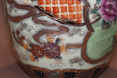 Japoński wazon z pokrywką Satsuma