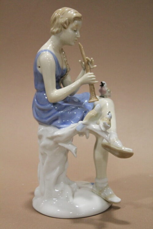 Figurka dziewczynka grająca na flecie Grafenthal