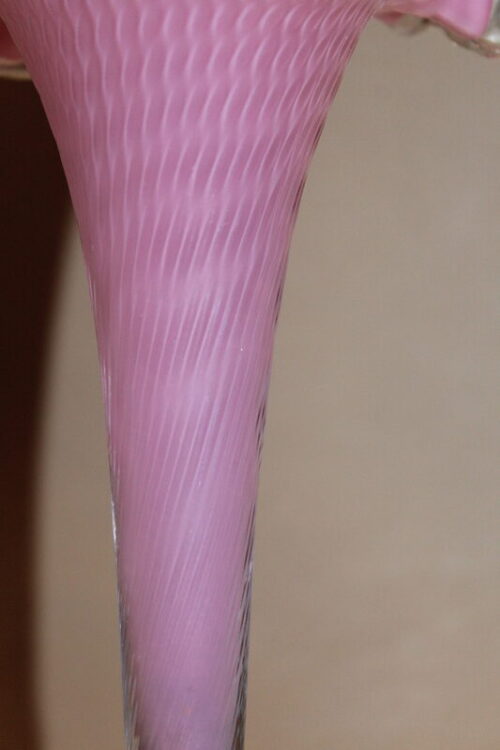Secesyjny posrebrzany wazon ze szklem XIX w