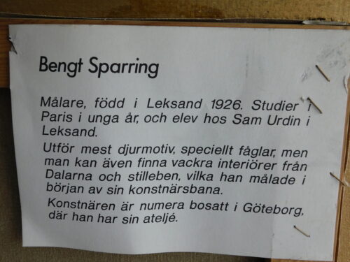Obraz olejny BENGT SPARRING Szwecja