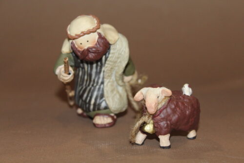 Figurka pasterz z owcą