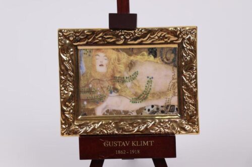 Obrazek porcelanowy Gustav Klimt na sztaludze Goebel