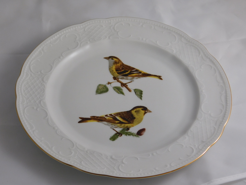 Patera porcelanowa z ptakami Fyrklövern Szwecja