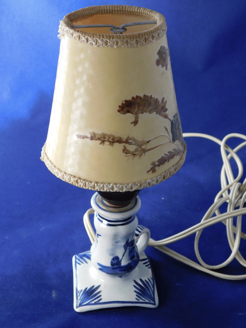 Lampa porcelanowa Delfts Holandia