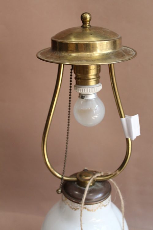 Lampa ręcznie malowana J&C Bavaria z lat 1898 - 1923.